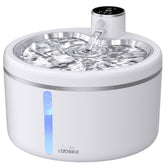 LABEKA bebedero para gatos inalambrico con plato de acero inoxidable para agua fresca.