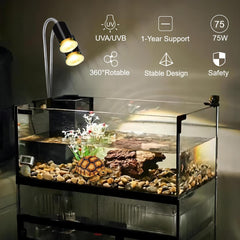 Lachesan luz UVA para reptiles en terrario