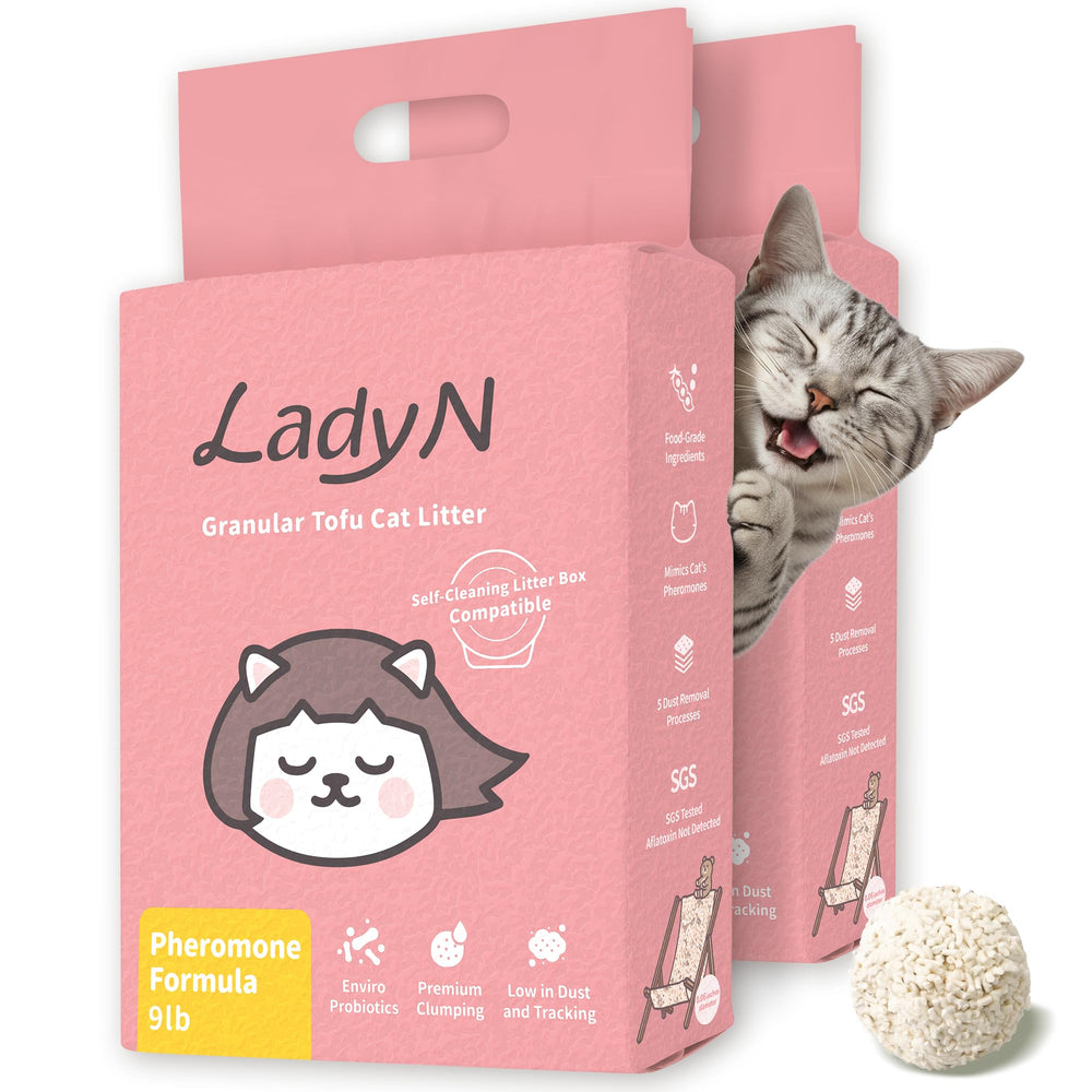 Lady N Arena de tofu atractiva para gatos fomenta el uso correcto de la caja.