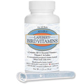 Lafeber's Avi-Era polvo vitamínico en envase, nutrición diaria para aves.