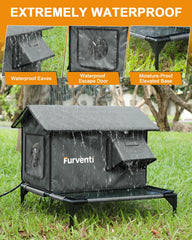 Lamlingo casa gato caliente exterior aislacion para climas fríos.
