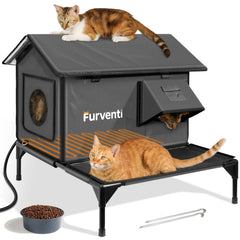 Lamlingo casa gato caliente exterior con camara para observar al felino desde casa.