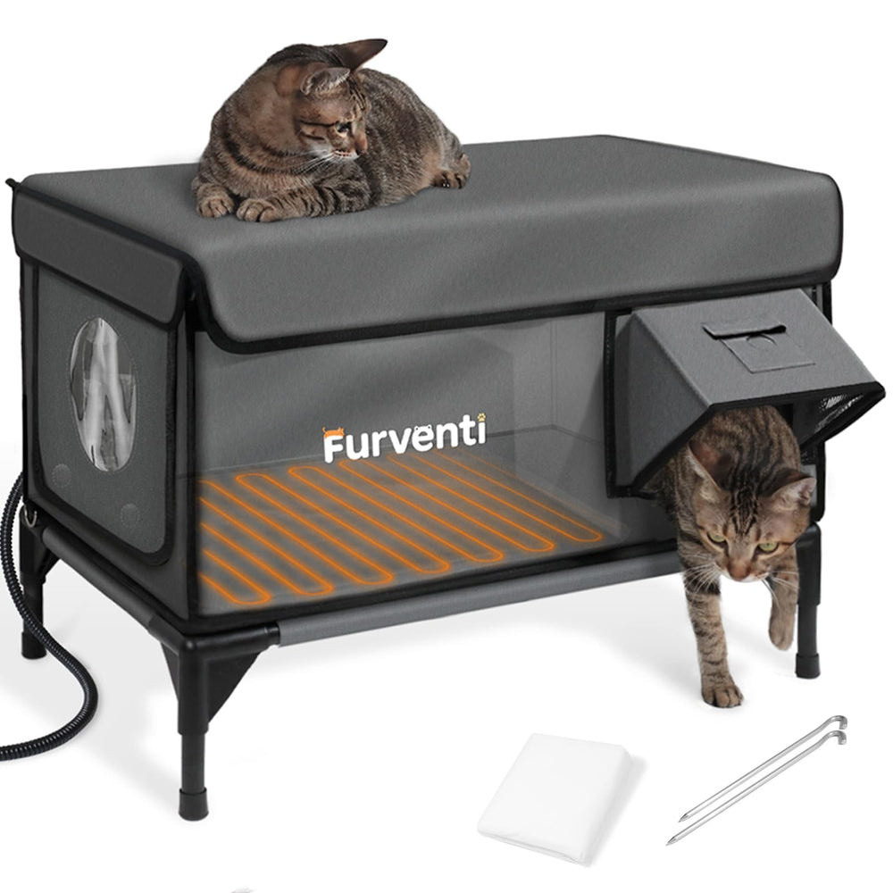 Lamlingo casa-gato-caliente-exterior refugio cálido para gatos al aire libre.