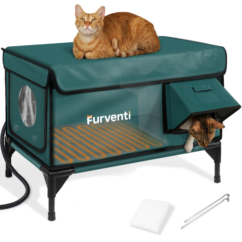 Lamlingo casa-gato caliente exterior: refugio cálido para uso al aire libre.