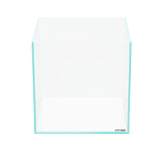 LANDEN 25C, vista general del acuario cúbico sin marco con colores naturales