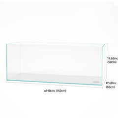LANDEN acuario 150 cm, vidrio bajo hierro, transmisión de luz para colores vivos.