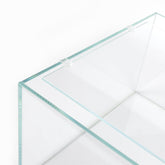 LANDEN tapa de acuario de vidrio 4 mm, vista frontal para mayor visibilidad.