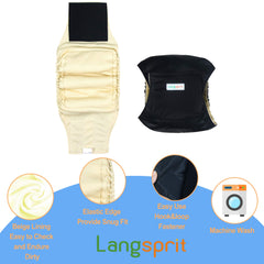 Langsprit panales-para-perro-macho reutilizables, lavado a máquina.