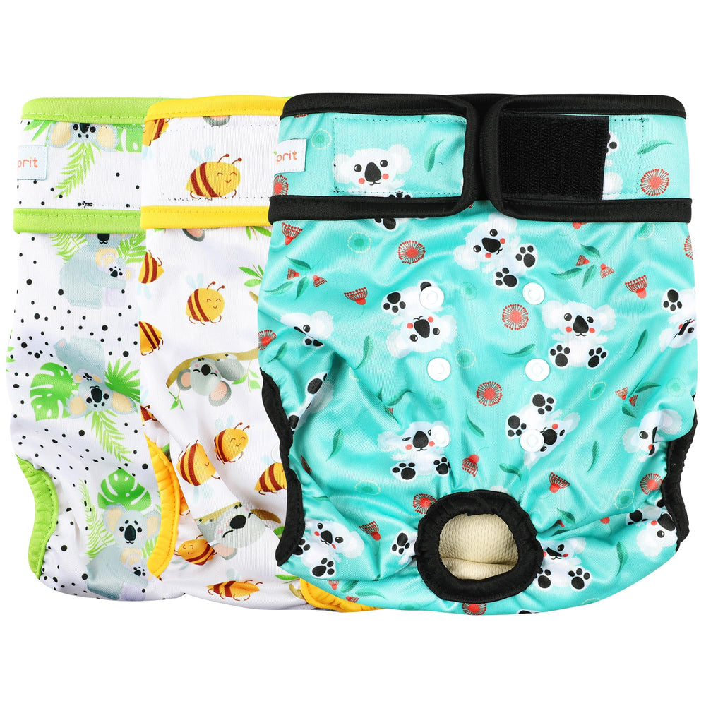 Langsprit: pañales para perrita con cierres ajustables para un ajuste cómodo.