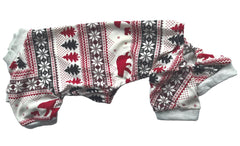 Pijama Lanyarco para perro con patrón arcoíris, cómodo para fiestas.