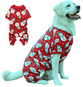 Pijama navideño de Lanyarco para perros, muñeco de nieve, perfecto para fotos festivas.