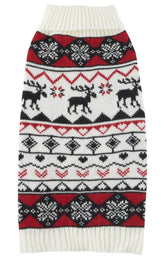 Lanyarco suéter navideño Reno frente para perro XL, perfecto para posar durante fiestas.