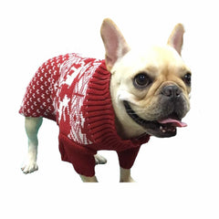 Modelo de suéter navideño Lanyarco para perro grande, cálido y festivo.