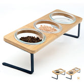 Lawfery tazones elevados para gatos, vista principal, promueven postura cómoda durante la comida.