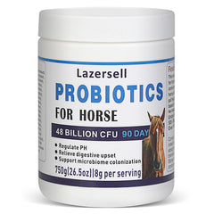 Lazersell Probioticos para Caballos: botella frontal muestra el envase para soporte digestivo natural.