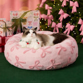 LE SURE Cama Donut para Gatos rosa 20p, descanso cómodo