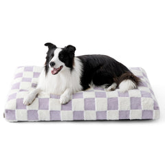 LE SURE cama perro grande funda removible púrpura para limpieza fácil.