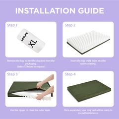 LE SURE funda lavable con cremallera invisible, mantenimiento sencillo