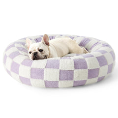 LE SURE Donut cama para perro mediano con borde acolchado para descanso cómodo