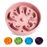 LE TAUCI comedero lento cerámico rosa flor para perros.