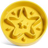 LE TAUCI cuenco cerámico lento estrella amarillo para perros pequeños, ideal para comer despacio.