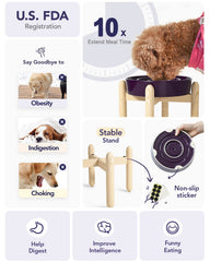 Diseño laberinto LE TAUCI ralentiza la ingesta para una experiencia más relajada.