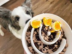 LE TAUCI PET tazón lento cerámico plano superior, muestra diseño laberinto