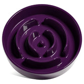 LE TAUCI tazón lento de cerámica morado para perros, fomenta comer despacio