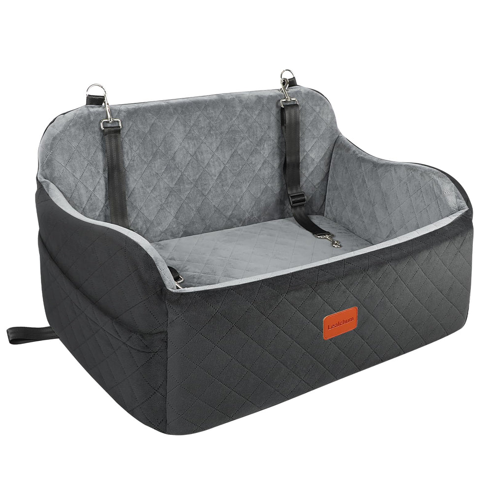 Lealchum: asiento para perro en coche con diseño arco para mayor comodidad.