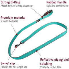 Leash Boss, doble capa de nailon, mayor durabilidad para perros fuertes.