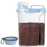 LEAWALK contenedor de alimento para mascotas 5qt con boca amplia para verter fácilmente