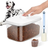 LEAWALK contenedor alimento para mascotas 6 libras, visualiza la comida al instante
