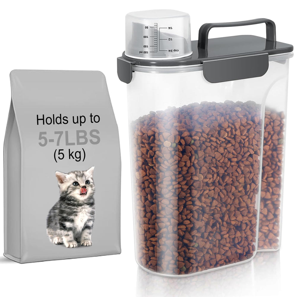 LEAWALK contenedor alimento mascotas con boca-grande para verter fácilmente.