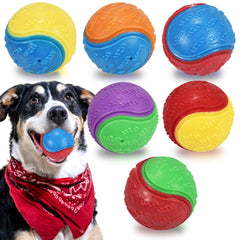 Bolas LECHONG sonoras para perros en set de 6, estimulación sensorial y juego.