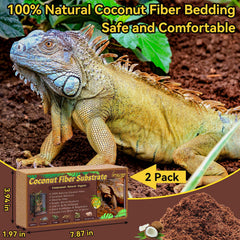 Legigo: sustrato de coco expandido en terrario para comodidad y humedad estable.