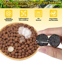 Legigo LECA material natural y poroso para sustrato estable en terrarios.