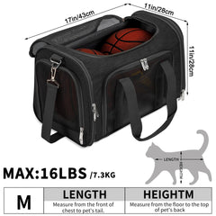 LEHNI porta-mascotas correa hombro ajustable para llevar cómodo