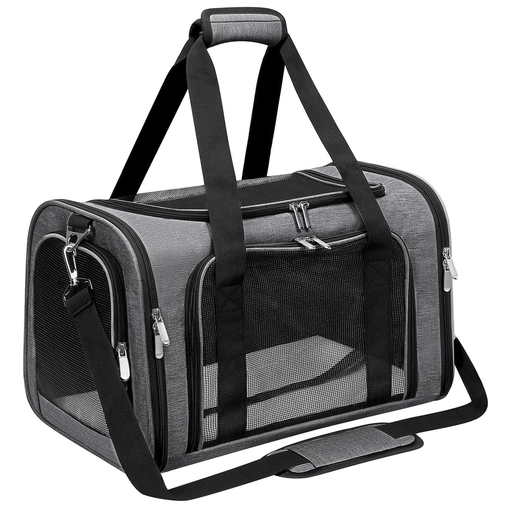 LEHNI transportadora para mascotas, plegable con malla frontal para máxima visibilidad y comodidad.