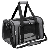 LEHNI transportadora para mascotas, plegable con malla frontal para máxima visibilidad y comodidad.