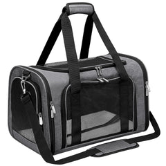 LEHNI transportadora para mascotas, plegable con malla frontal para máxima visibilidad y comodidad.