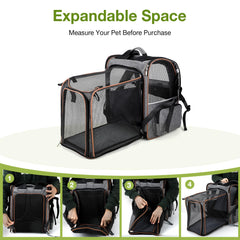 Lekebobor mochila con entradas múltiples para fácil acceso a la mascota