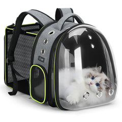 Lekereise gato mochila burbuja con ventana frontal para luz natural durante el viaje