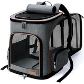 Lekereise mochila para gato, frente expandible, mayor comodidad durante el traslado.