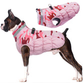 LeLePet abrigo de invierno para perro, vista frontal, cálido para paseos.