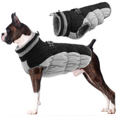 LeLePet abrigo para perro con cremallera frontal, mantiene al animal cálido al exterior.