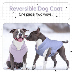 LeLePet abrigo reversible para perro, dos caras para combinar estilos y protección