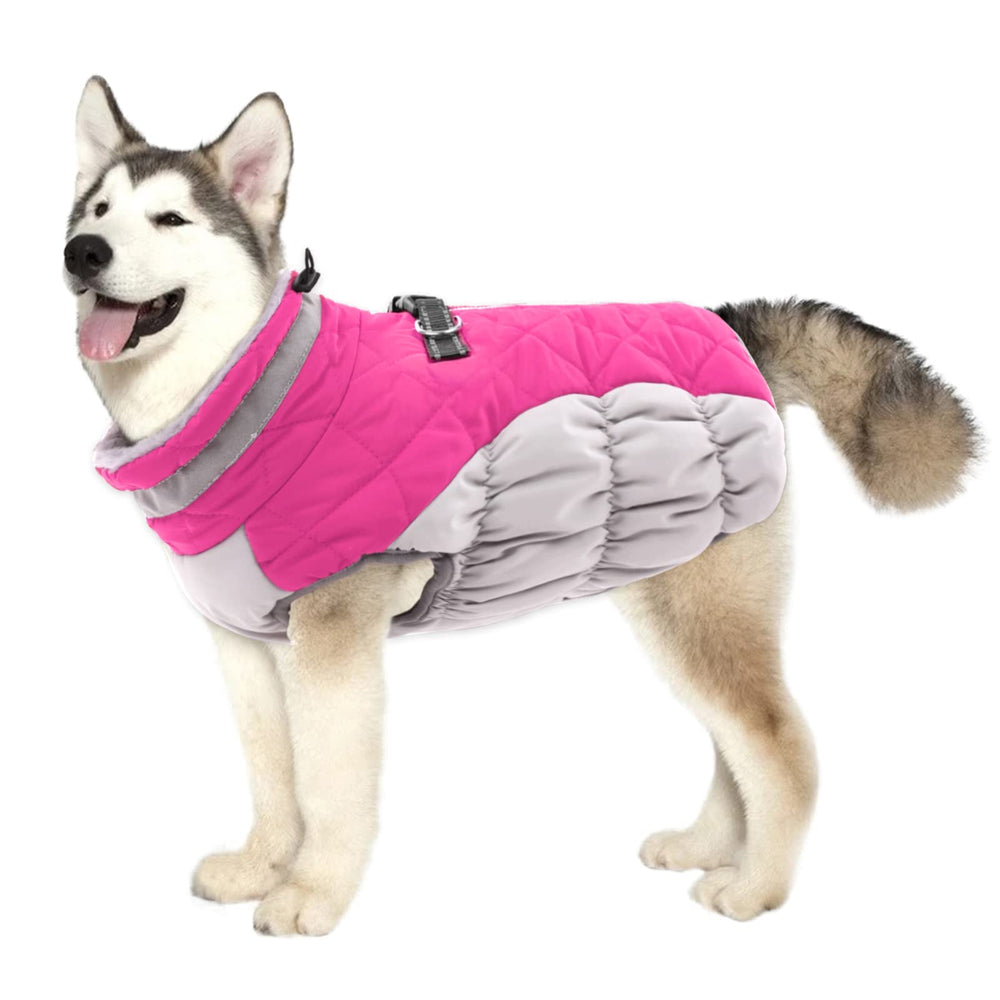 LeLePet capa para perro, vista frontal, abrigo cálido ideal para paseos diarios.