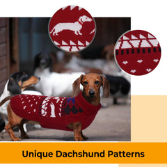 LeLePet suéter dachshund tejido suave para uso diario