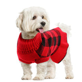 LeLePet sudadera perro cuello alto rojo para mantenerlo abrigado al salir.