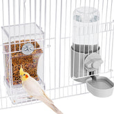 Alimentador lemtrflo sin mugre para aves, mantiene la jaula limpia.
